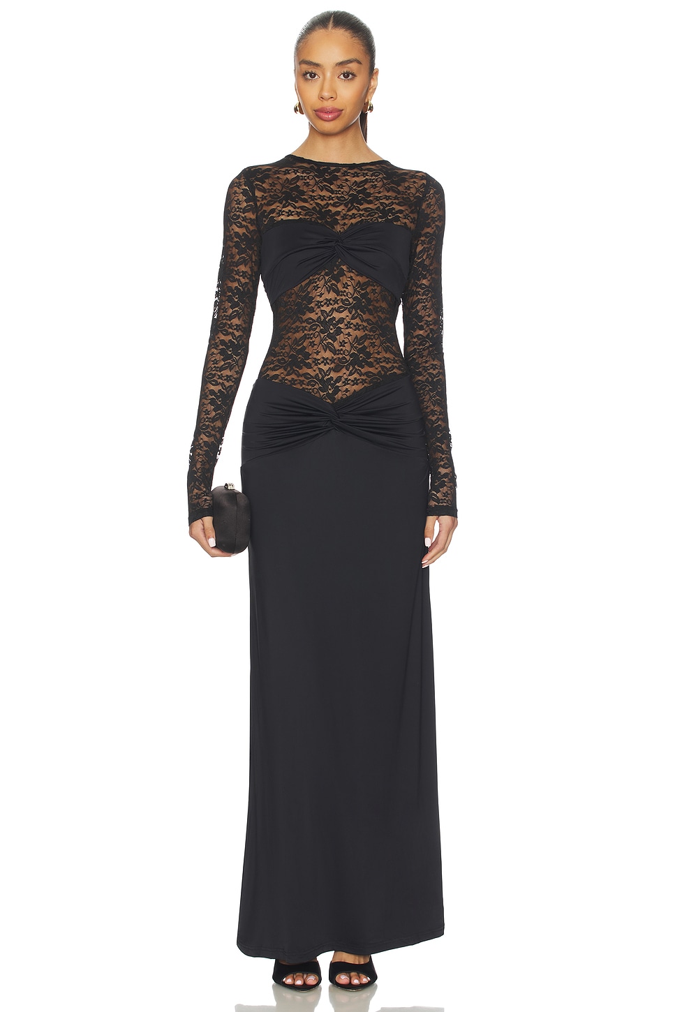 long sleeve purple dresses for women Deanna Long Sleeve Diamante Maxi Dress / Purple | MESHKI