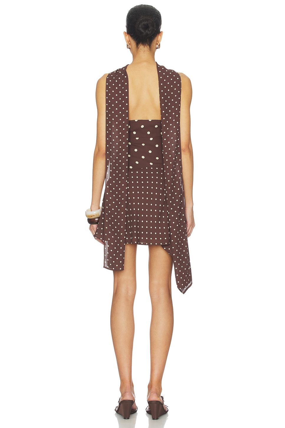 orla mini dress jacquard scoop neck fitted dress Marlina Strapless Jacquard Mini Dress Blue main image 1