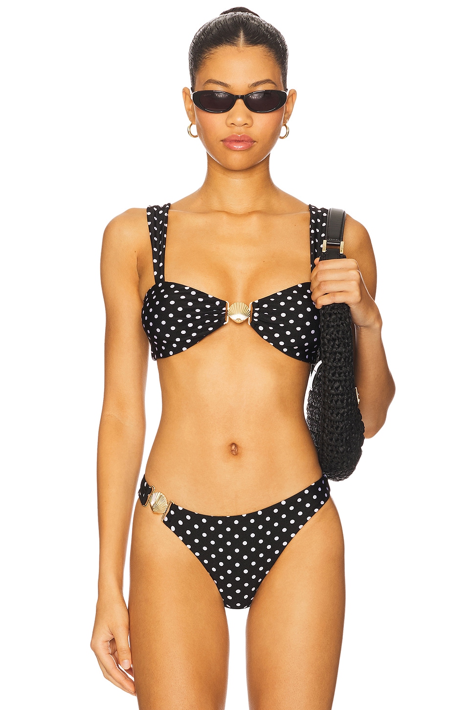 Runaway The Label Tahiti Top in Black Polka | REVOLVE