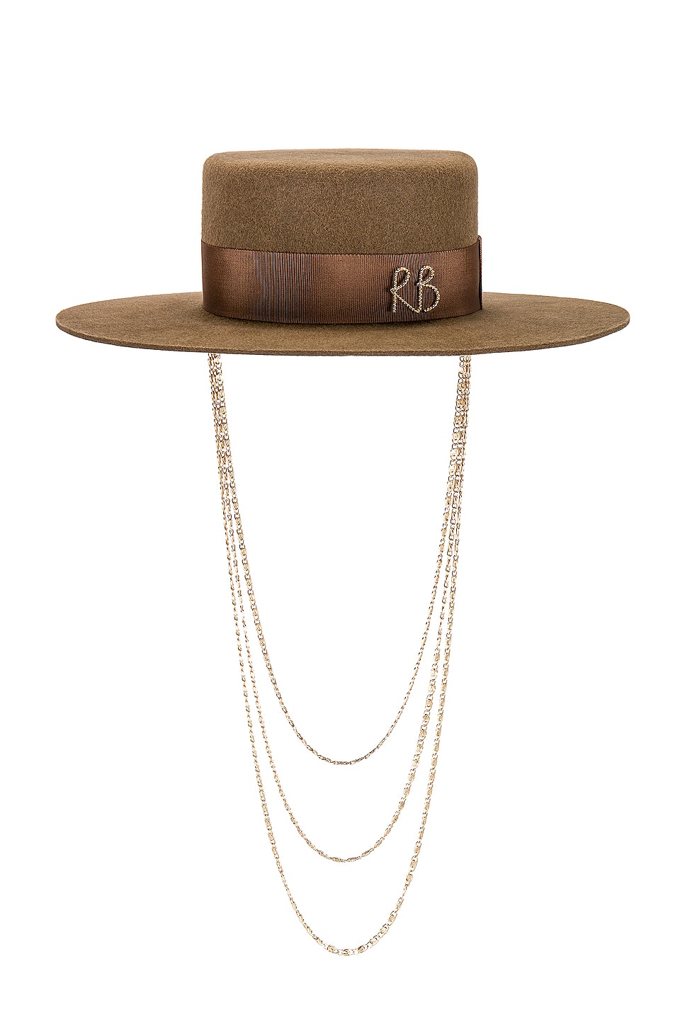 Monogram Embellished Canotier Hat - thumbnail 3