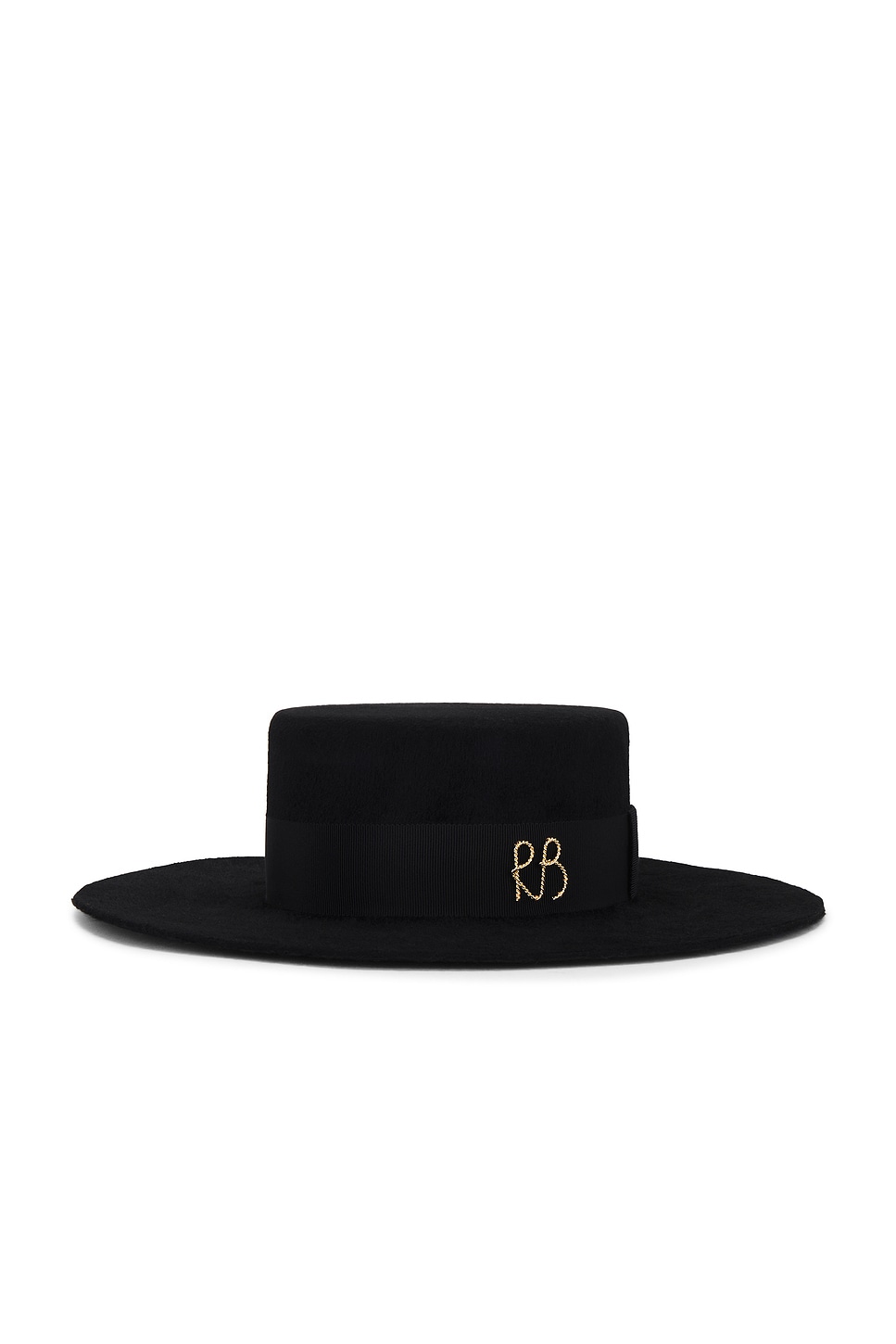 Monogram-embellished Canotier Hat