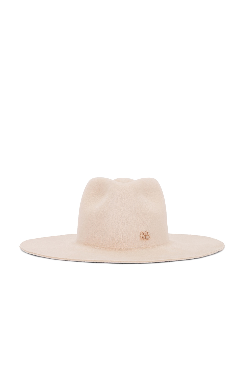 Ruslan Baginskiy Logo-embellished Fedora Hat in Beige | REVOLVE