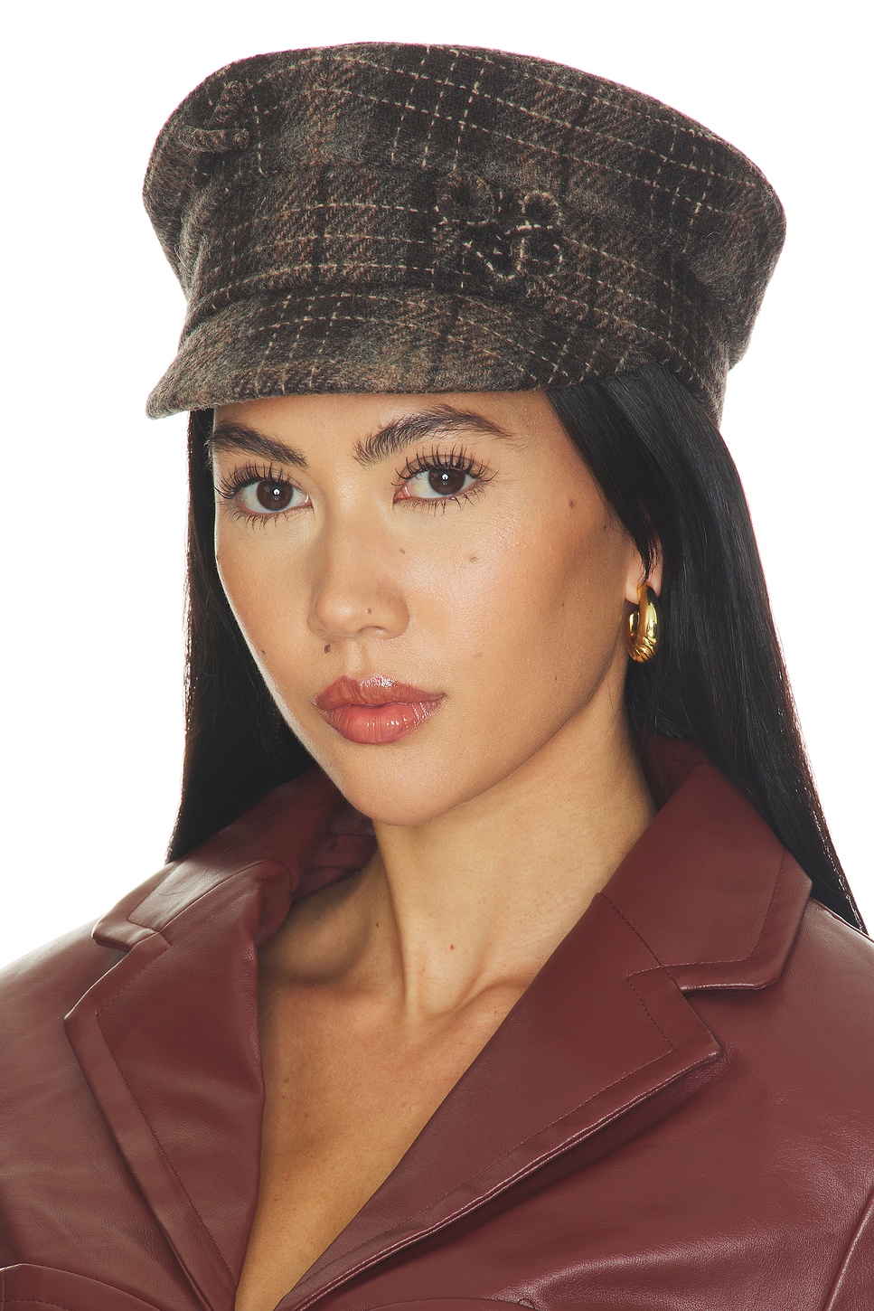 Check Print Baker Boy Cap - thumbnail 2