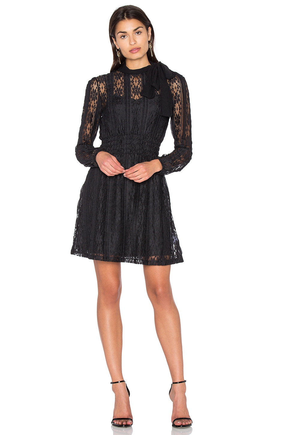 valentino black lace dress