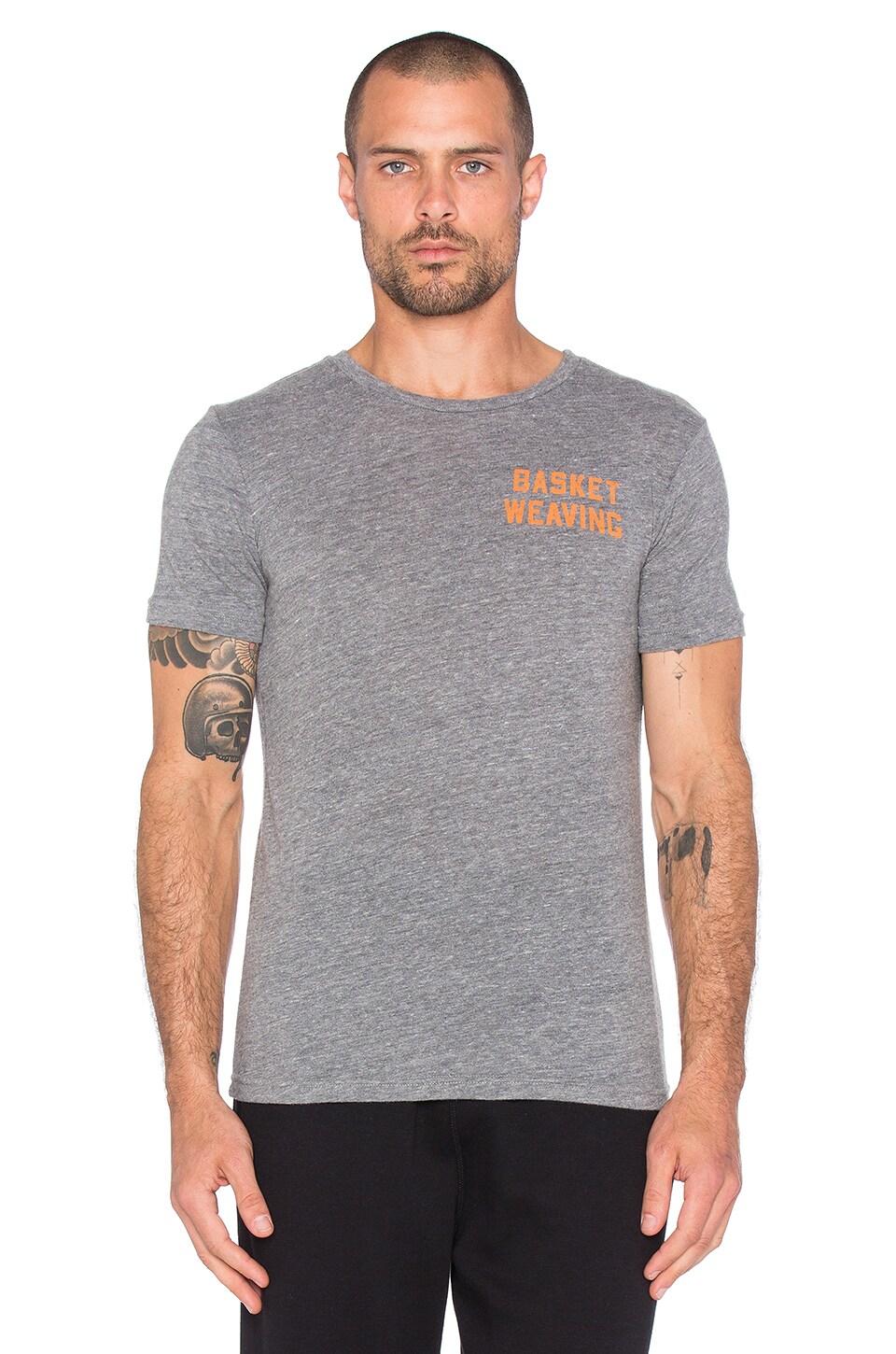 Rxmance Basket Weaving Crew Tee In Heather Grey Revolve