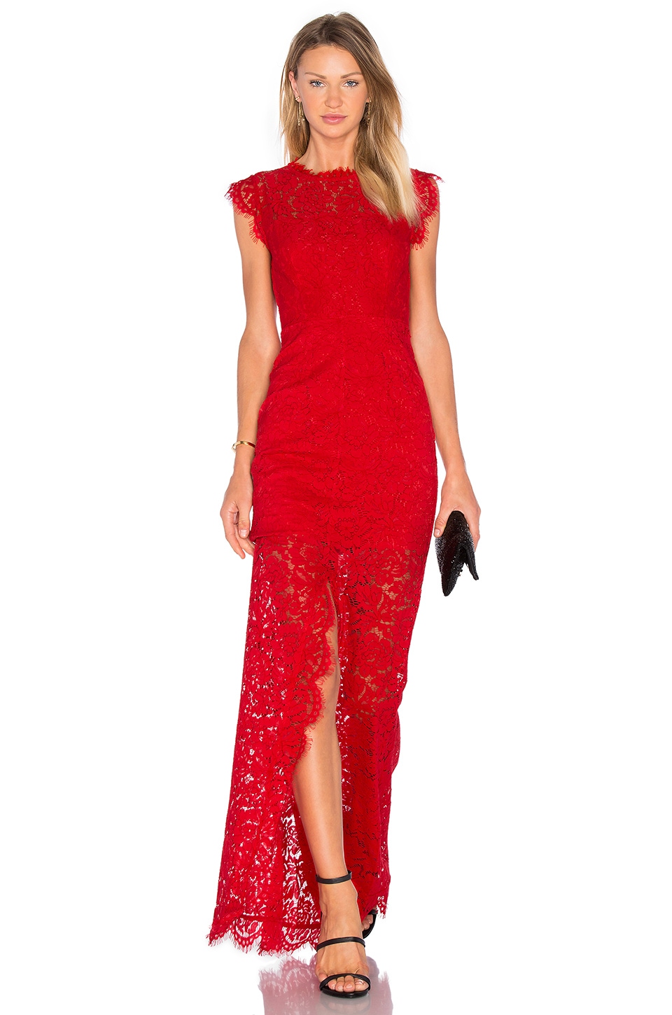 Rachel Zoe Estelle Cut Out Back Maxi Dress In Rouge Modesens 8129