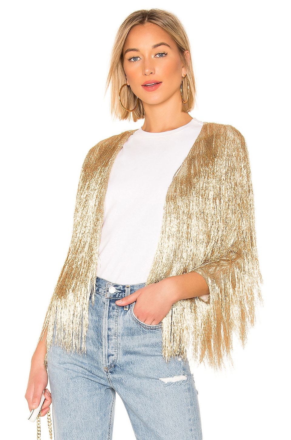 gold fringe jacket