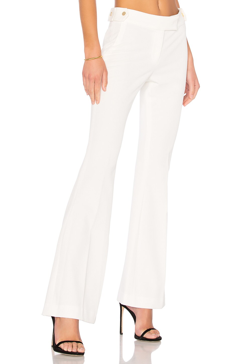 RACHEL ZOE Phoebe Flare Trouser in Ecru | REVOLVE