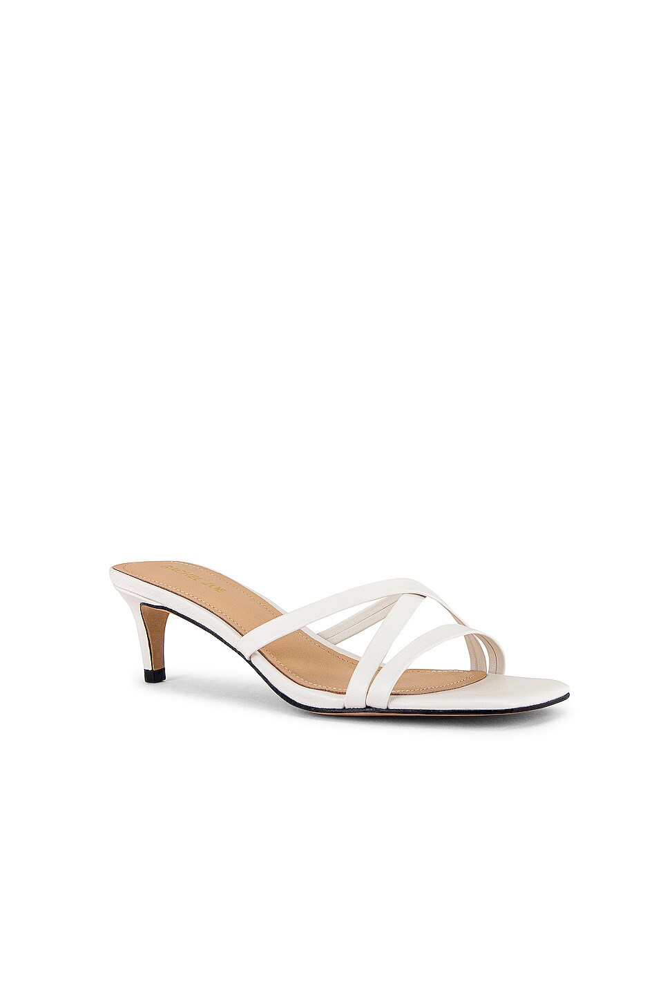 RACHEL ZOE Strappy Kitten Heel Mule in White | REVOLVE