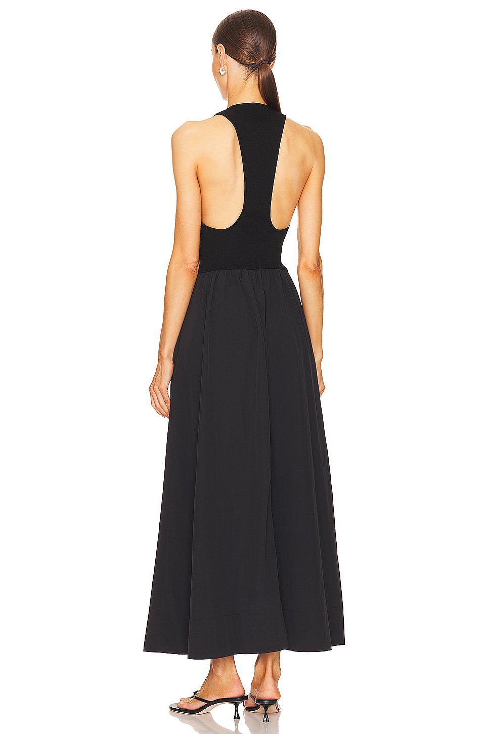 VESTIDO MIDI PLUNGE NECK