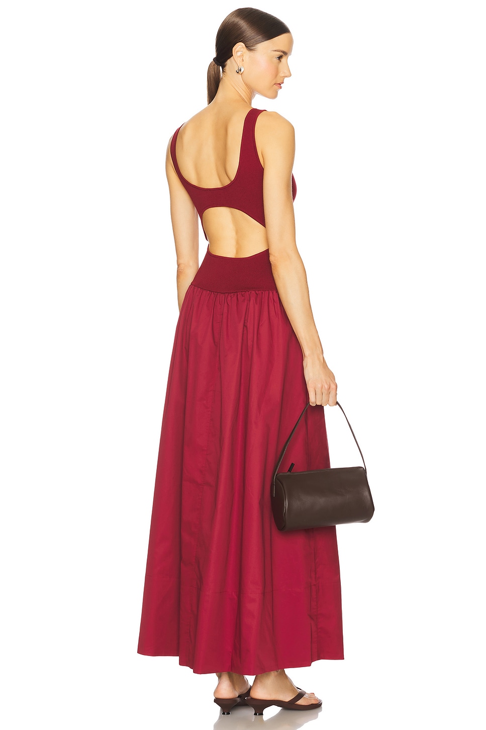 white christmas dresses Cut Out Midi Dress