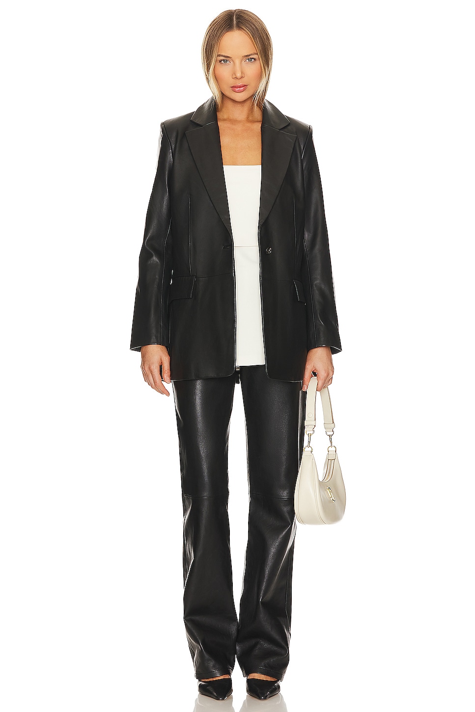 St. Agni Leather Blazer