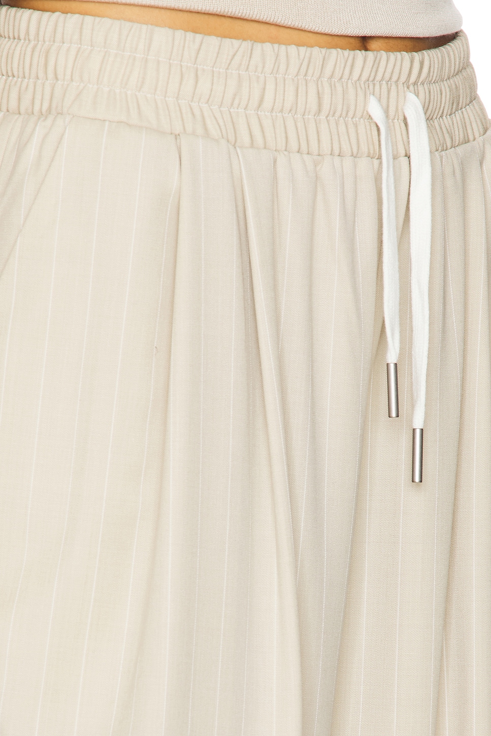 Pinstripe Wool Drawstring Pants