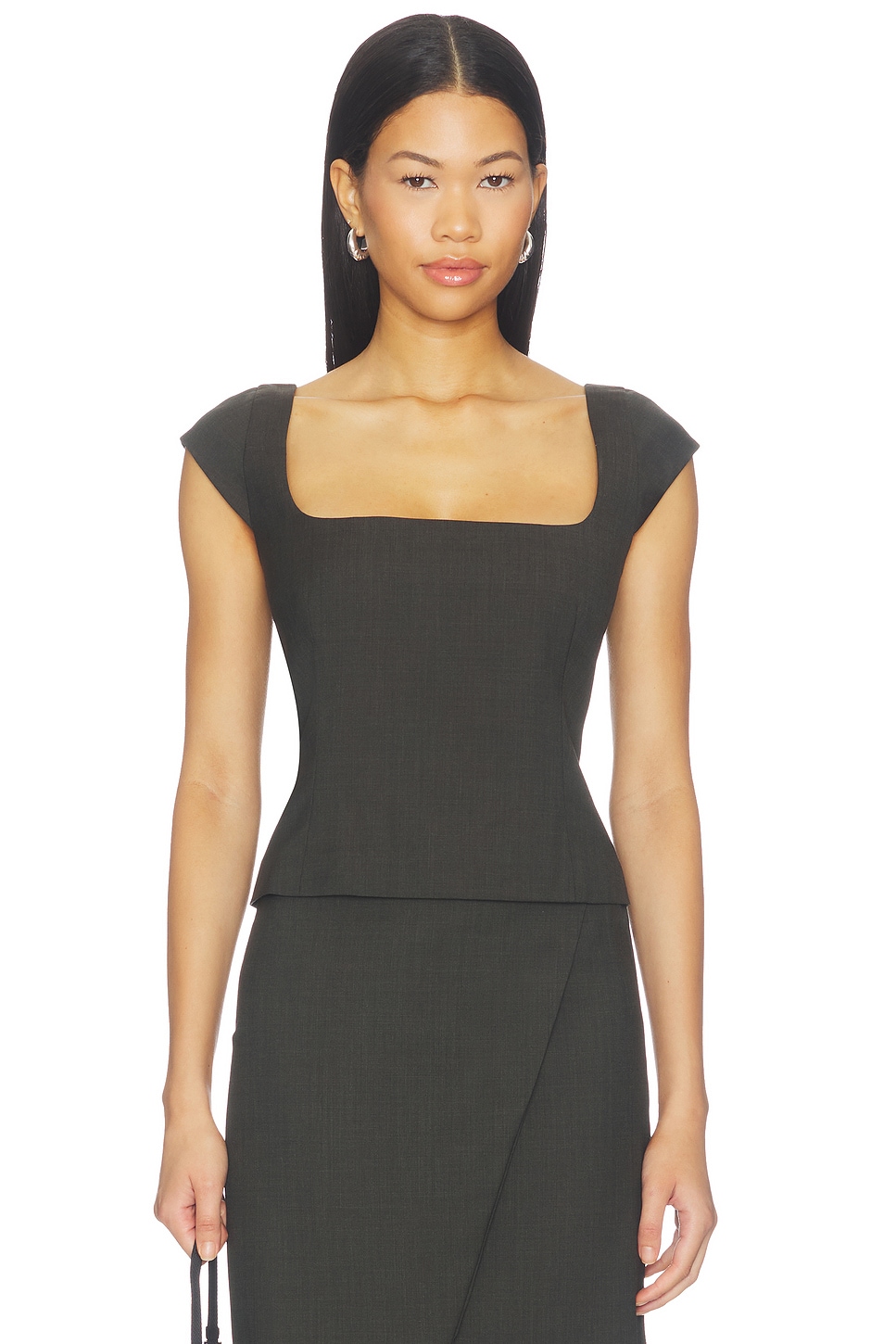 Wool Cap Sleeve Top - thumbnail 2