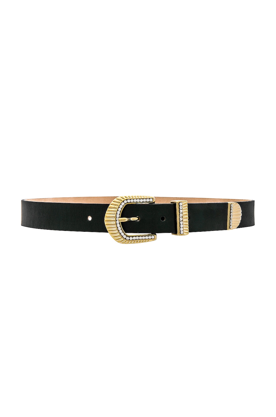 Streets Ahead Kai Belt in Black & Gold Crystals | REVOLVE