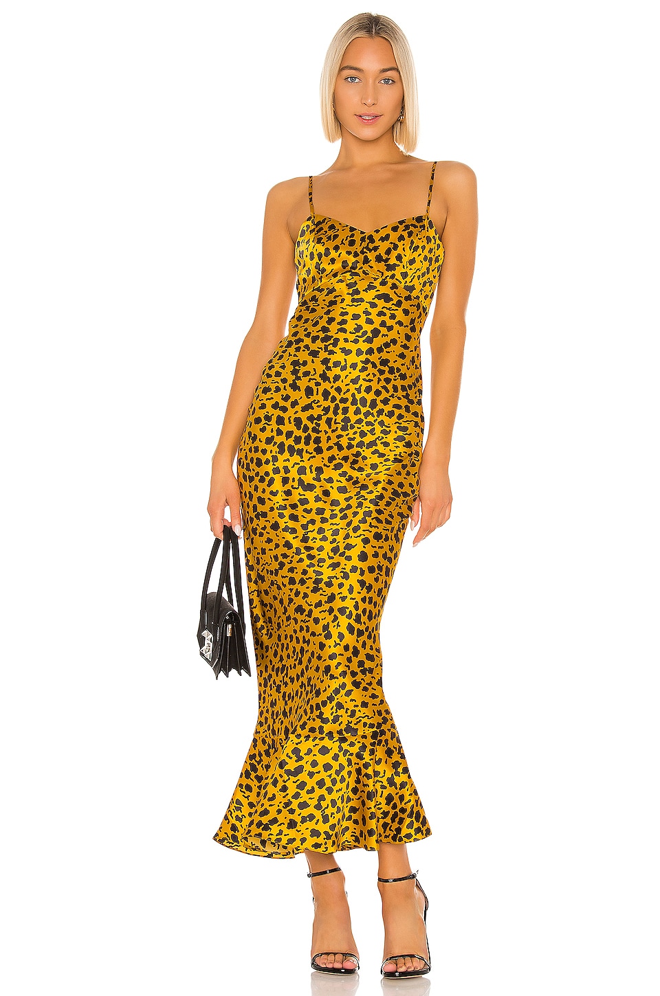 saloni leopard dress