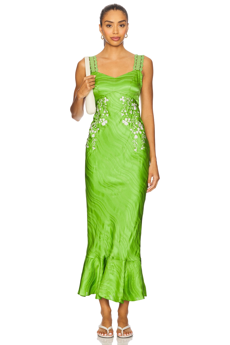 green emerald velvet dress Parakeet Dress main image 0
