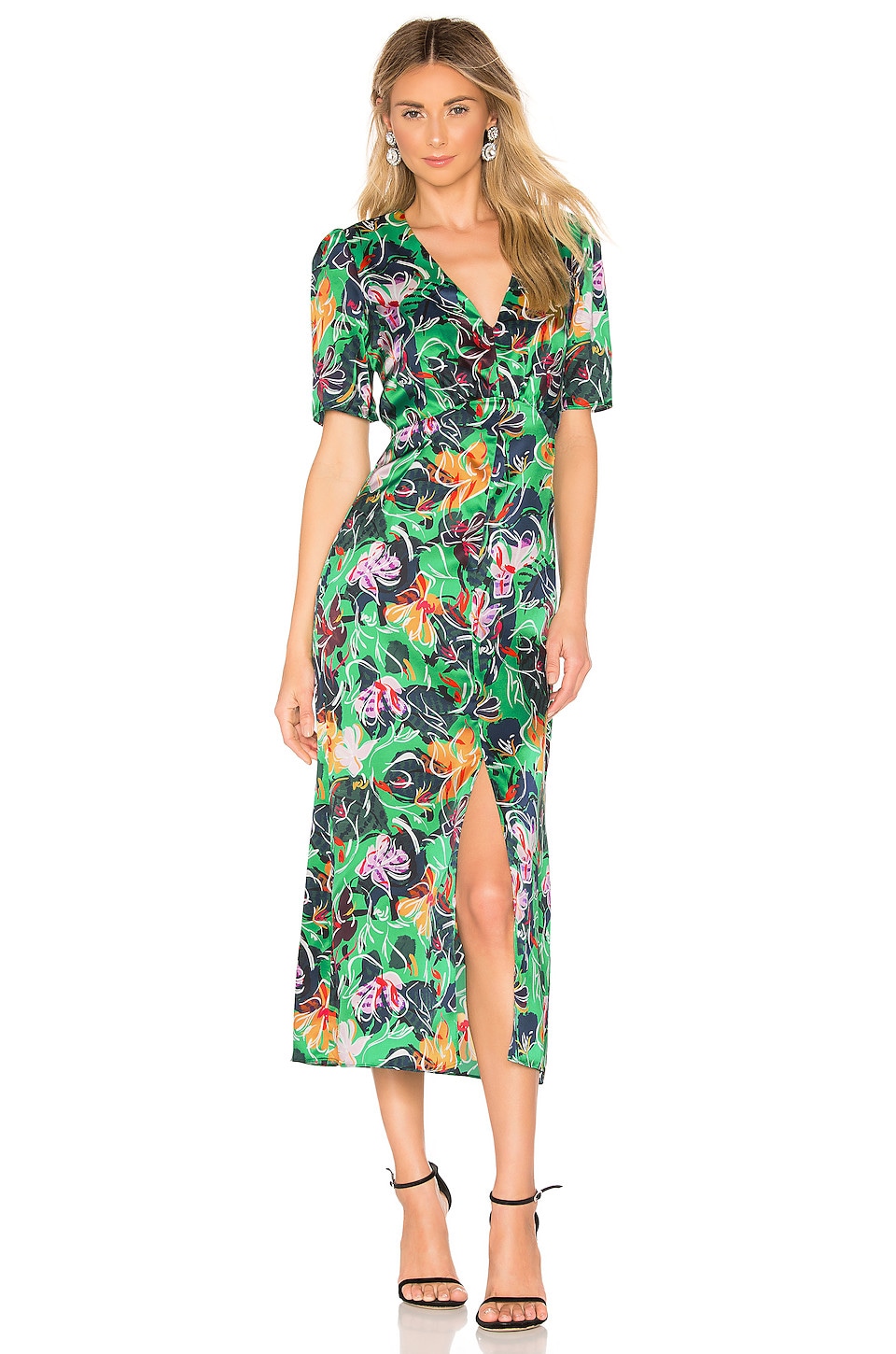 SALONI Eden Dress in Emerald Kingcup | REVOLVE