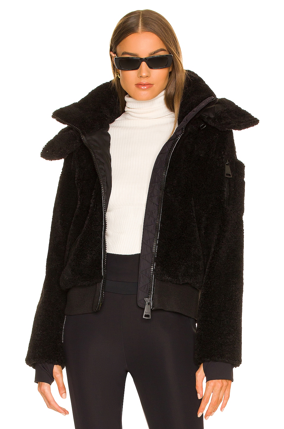 SAM. Sherpa Nala Jacket in Black | REVOLVE