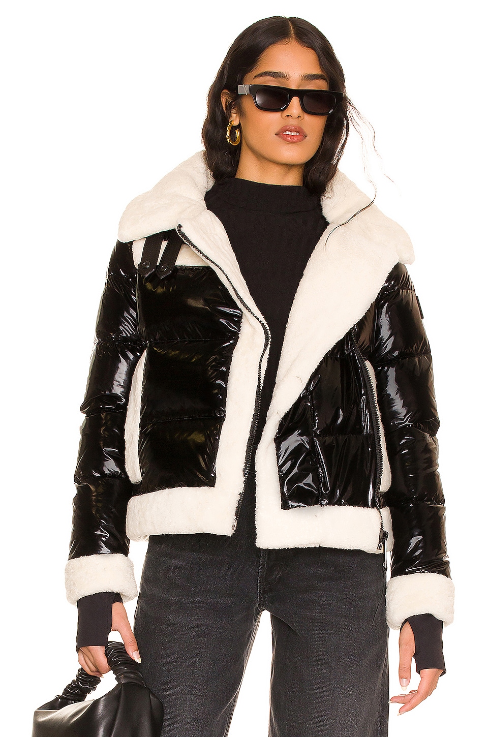 women's shearling lined jacket