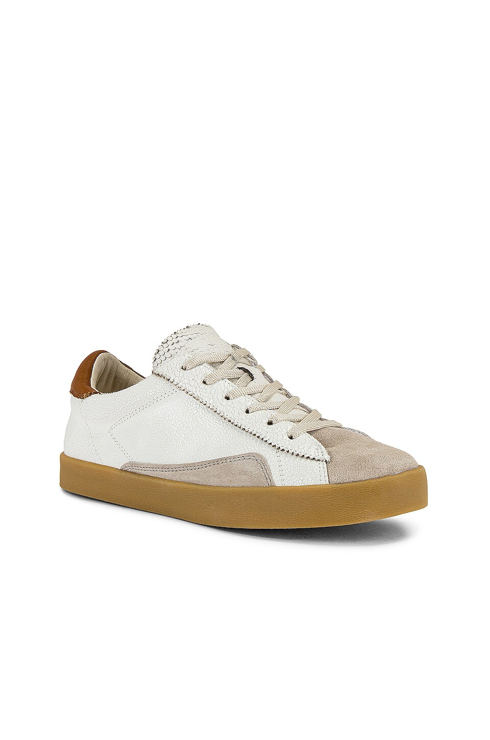 Sam Edelman Prima Sneaker in Bright White & Greige & Ginger Brown