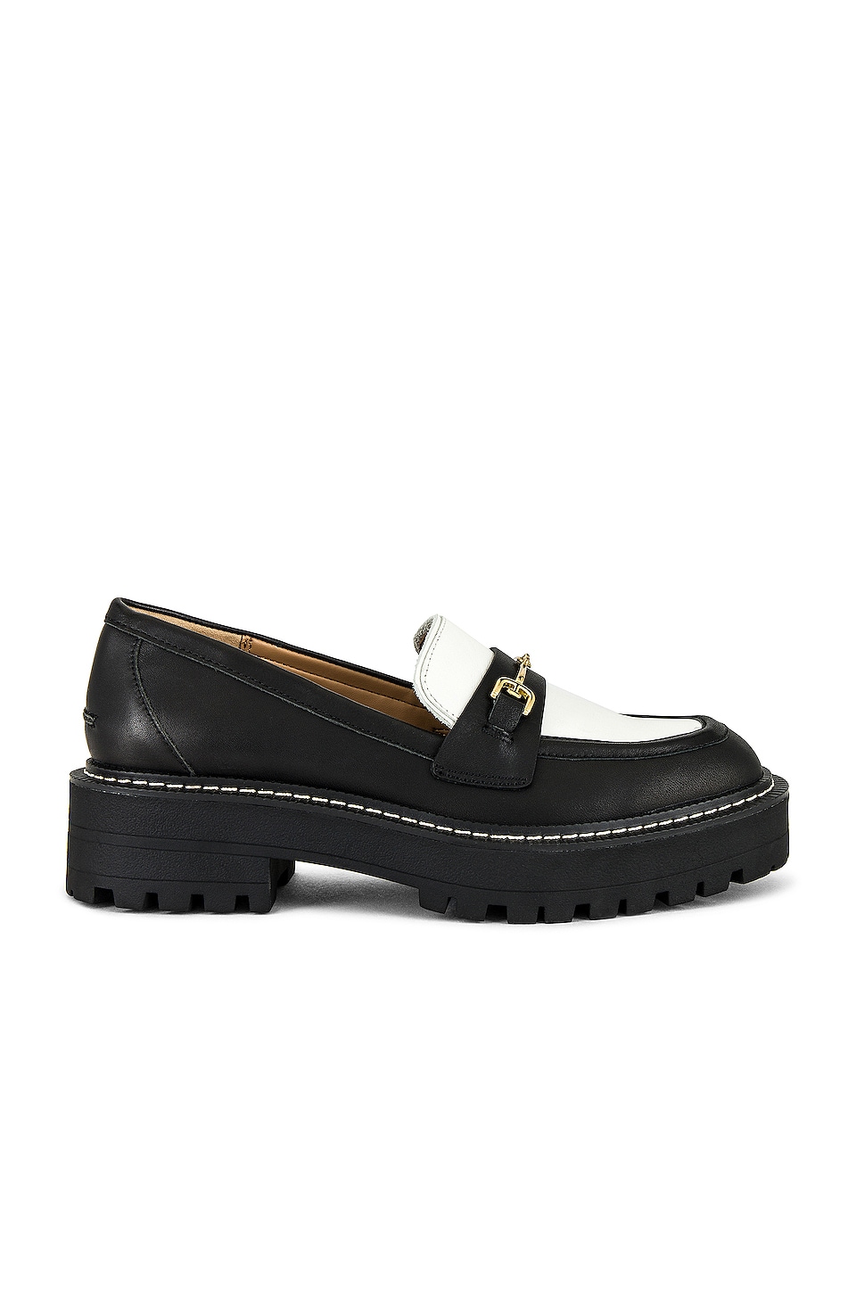 sam edelman black and white loafers