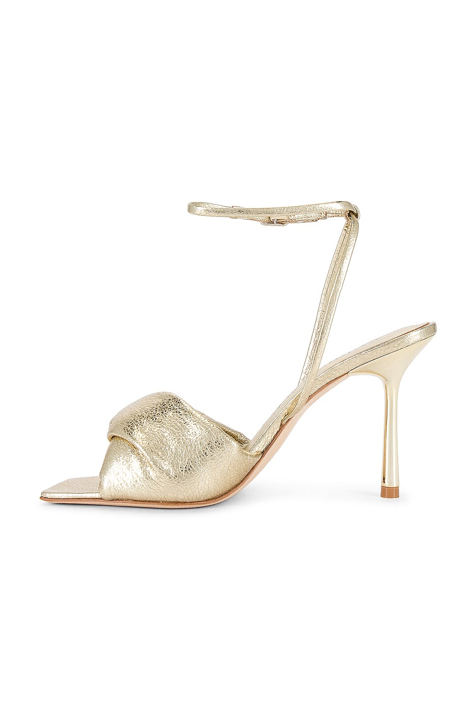 Studio Amelia Twisted 90 Heel in Gold | REVOLVE