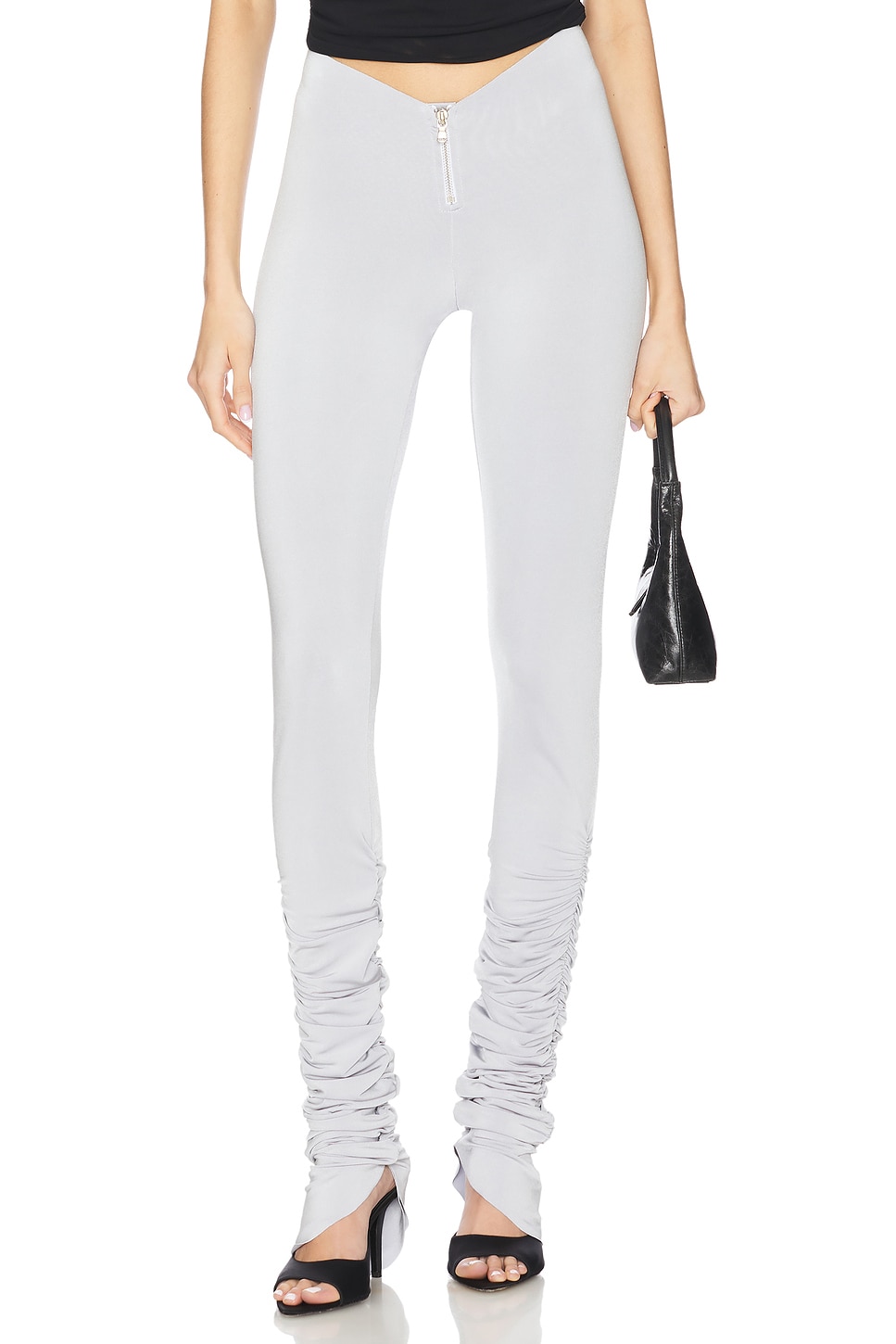 Shirred Zip Pants - Thumbnail 1