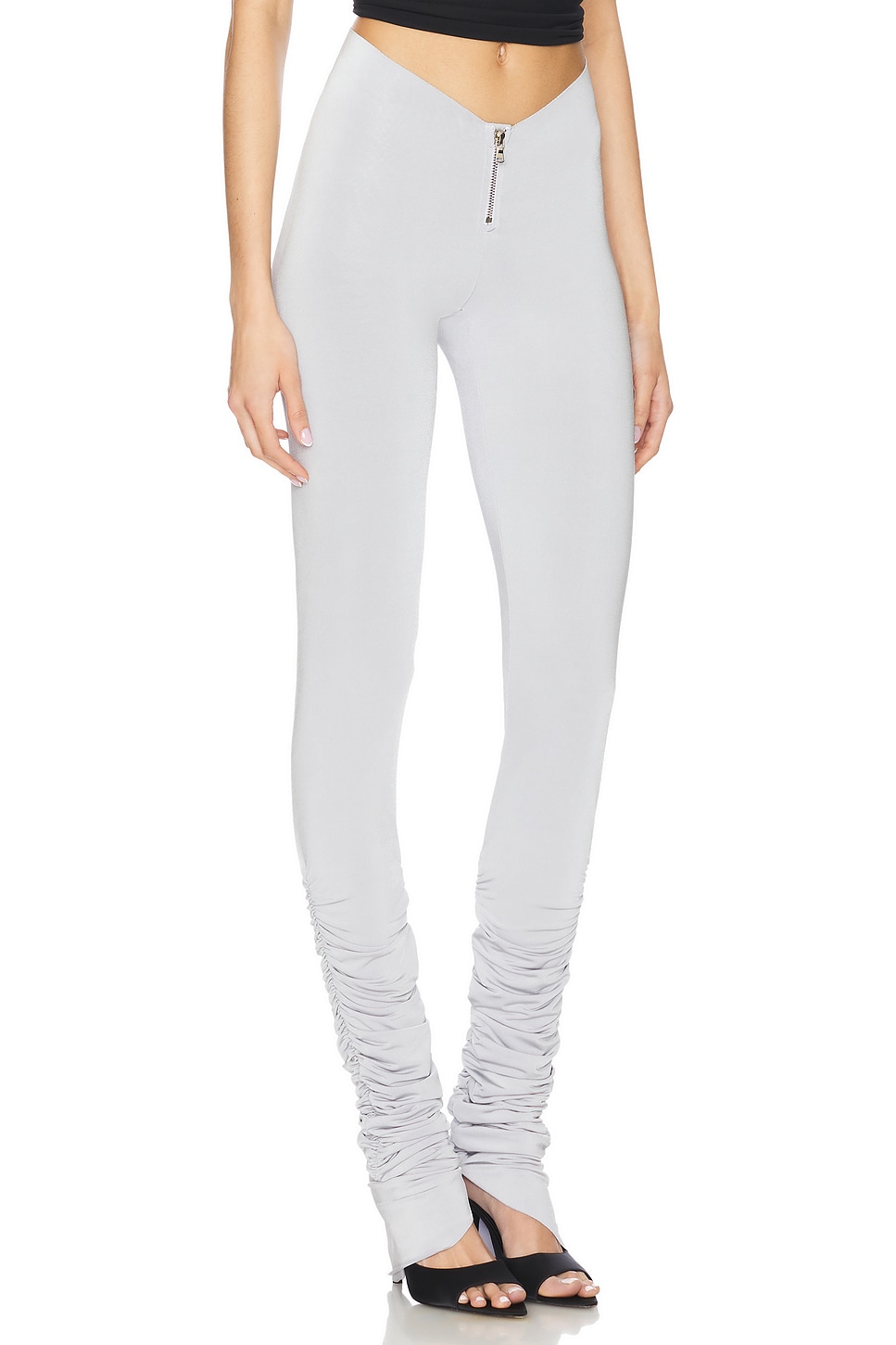 Shirred Zip Pants - Thumbnail 2