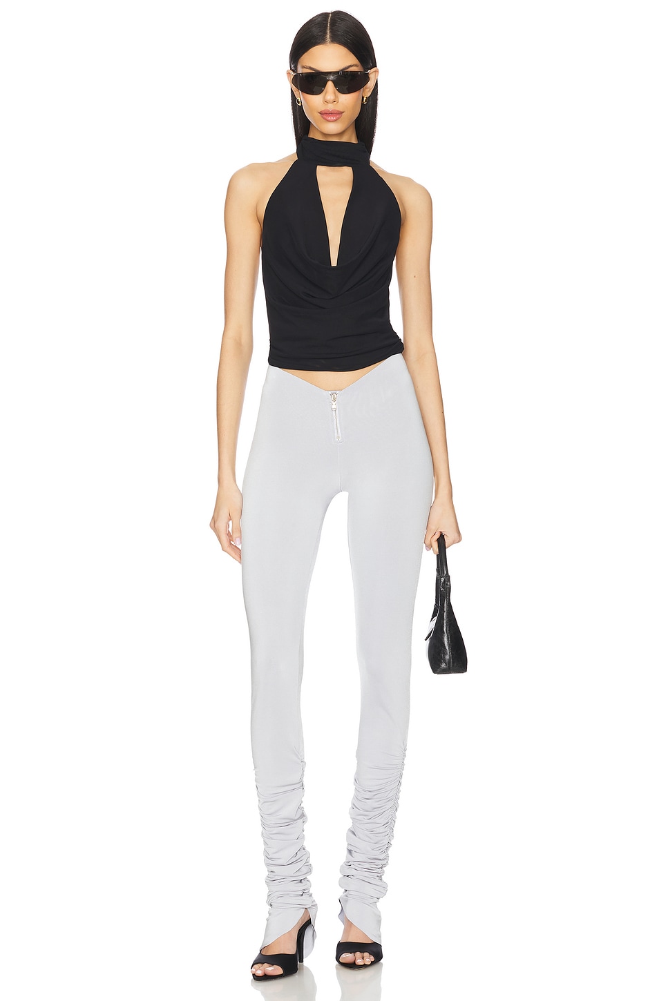 Shirred Zip Pants - Thumbnail 5