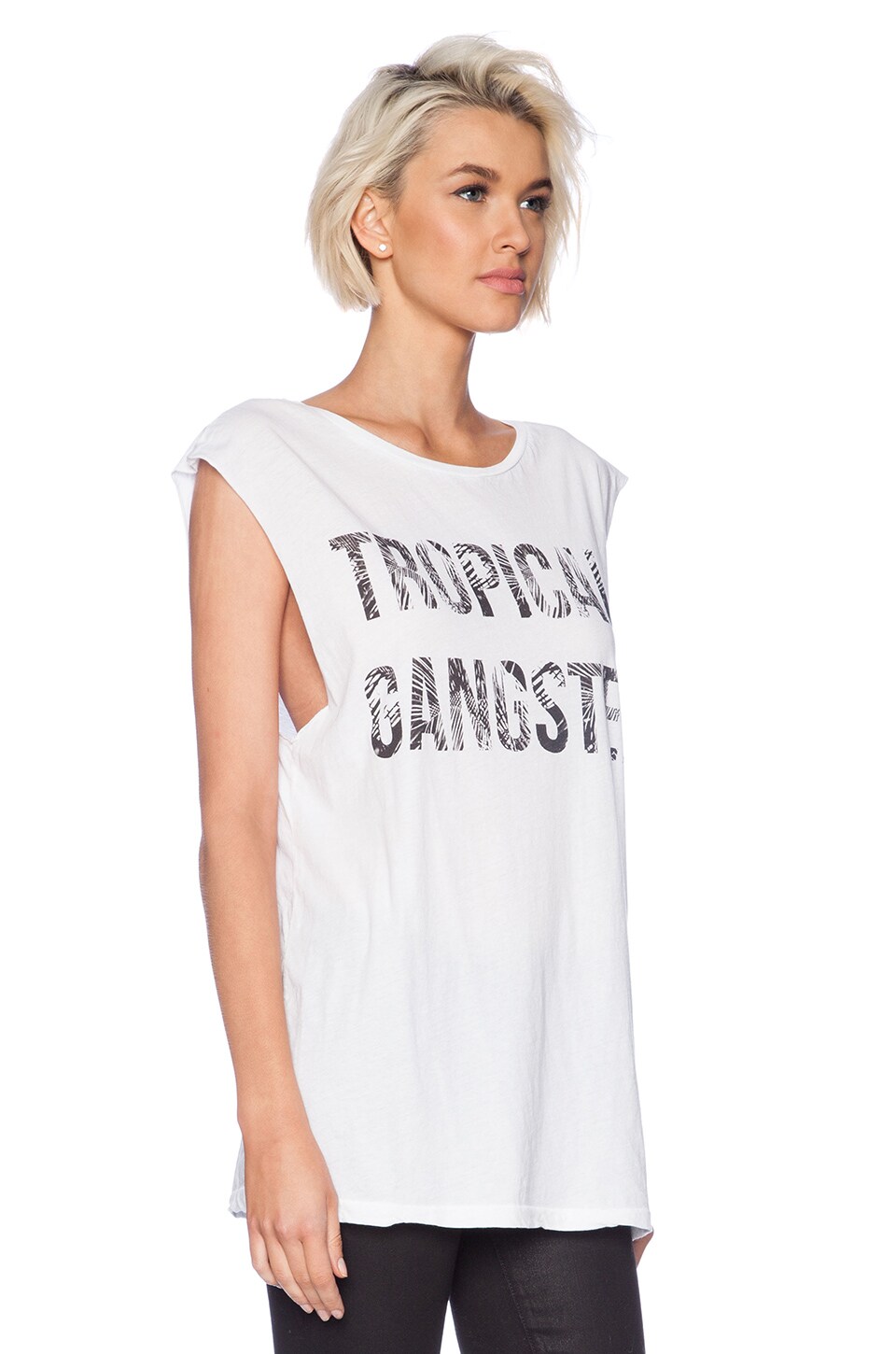 Samudra Tropical Gangster Tee in White
