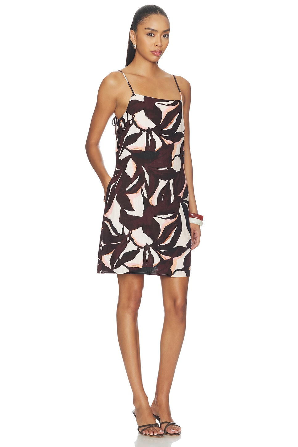 Hideaway Linen Tie Strap Dress - thumbnail 3