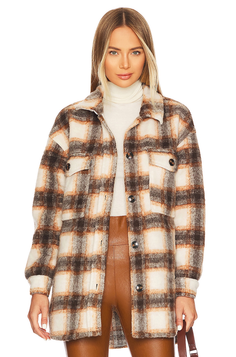 Sanctuary Town Shacket in Westside Plaid | REVOLVE