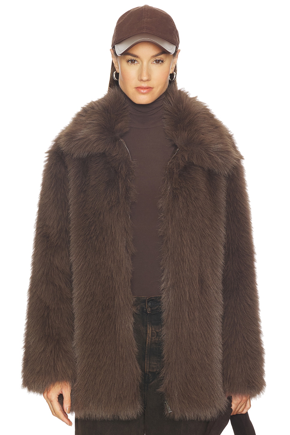 フォクシー コート Short Coat Carmen Sanctuary Carmen Fur Coat in Morel | REVOLVE
