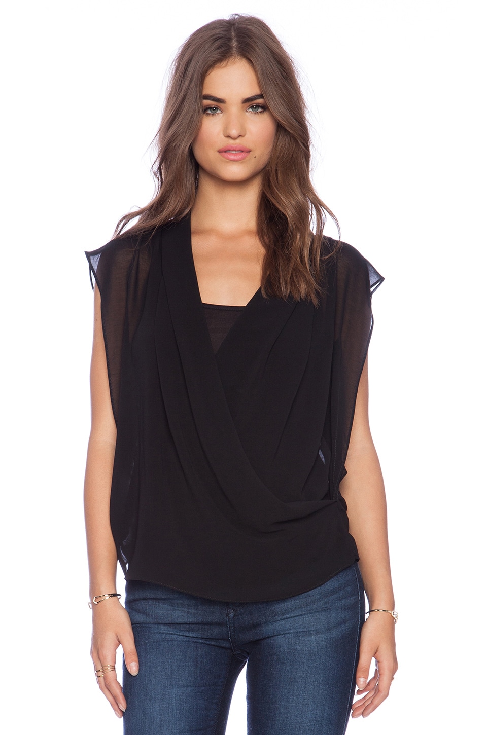 Drapey Wrap Top - Pearl