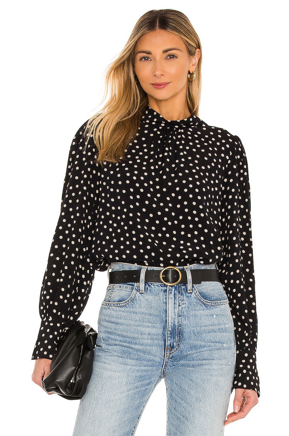 sanctuary polka dot blouse