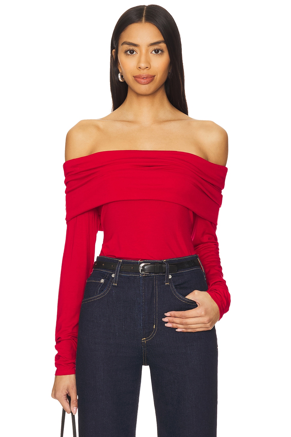 Gather off shoulder tops 　Riu GATHER OFF SHOULDER TOPS(F WHITE): TOPSjosemoon