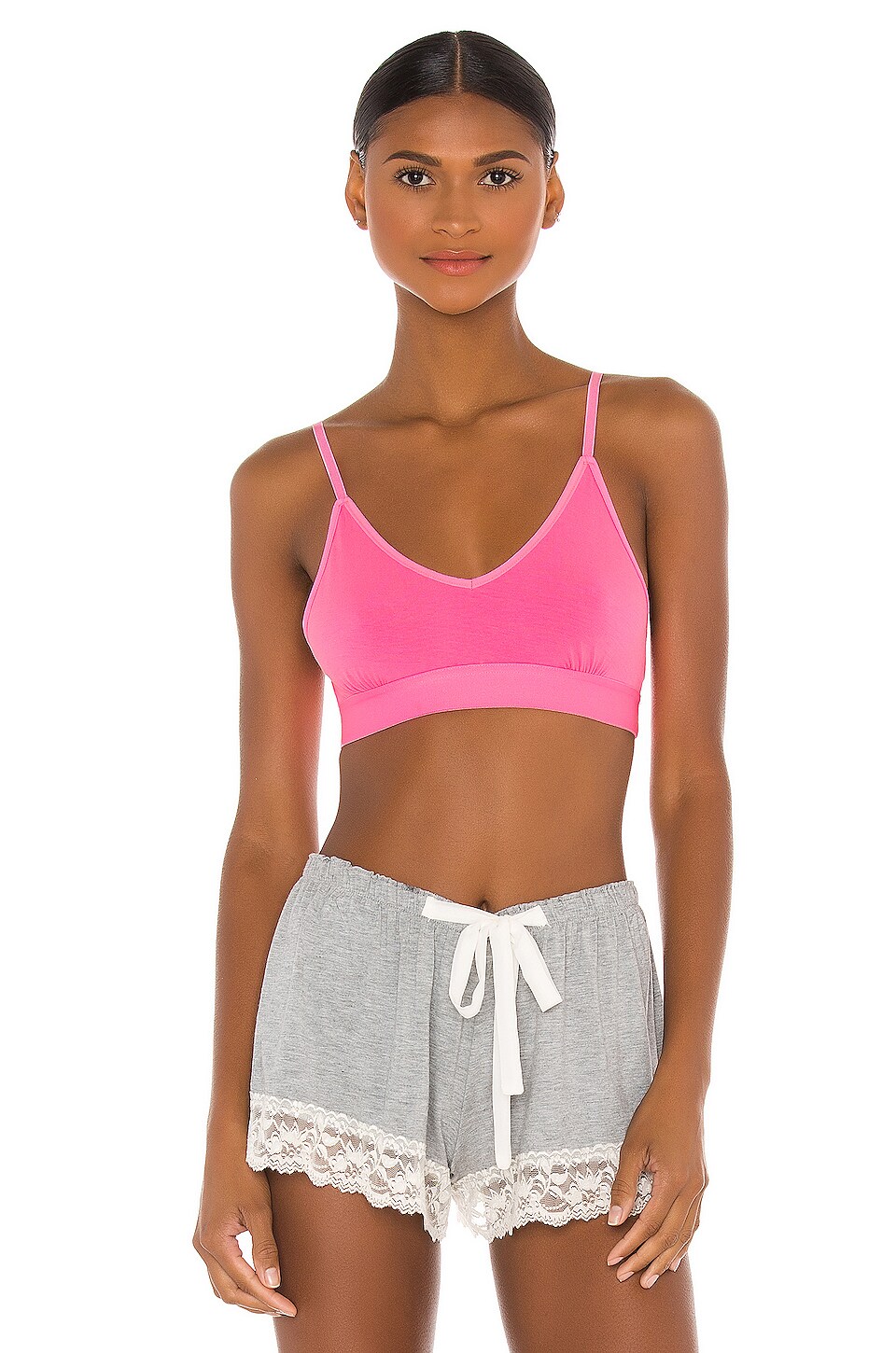 Stripe And Stare T Shirt Bra In Hot Pink Revolve