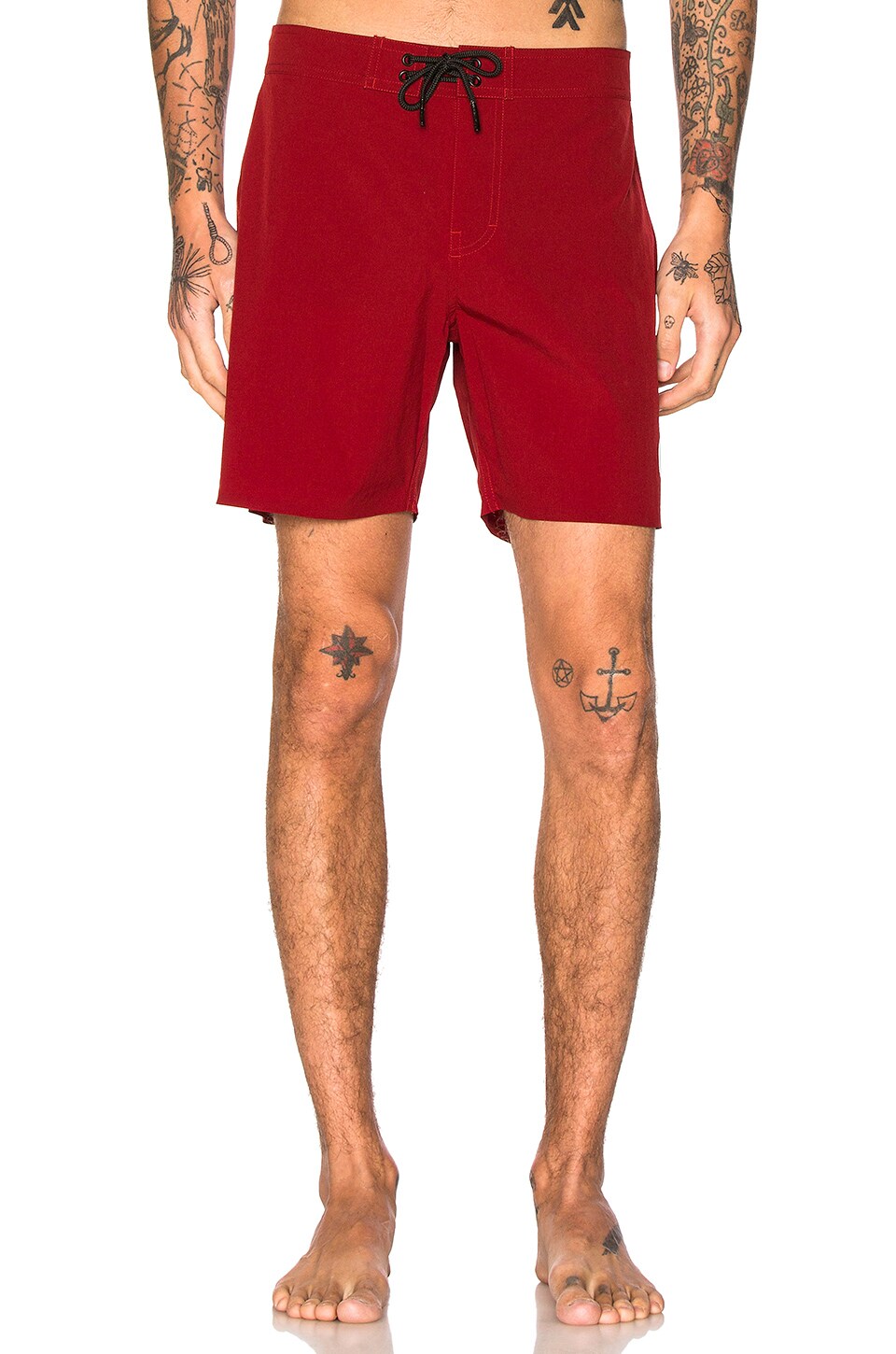 SATURDAYS NYC Danny Shorts in Red Ink