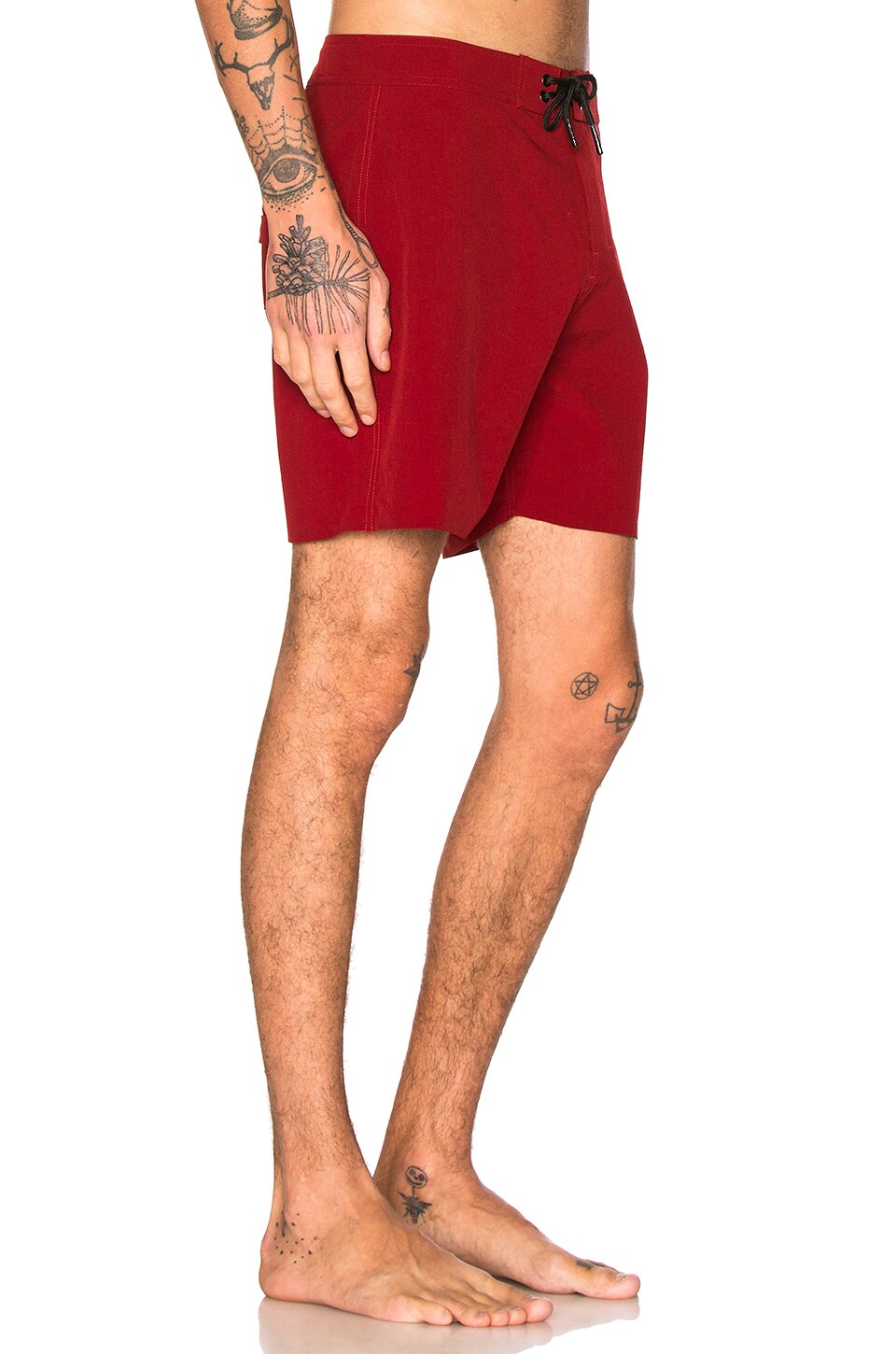 SATURDAYS NYC Danny Shorts in Red Ink