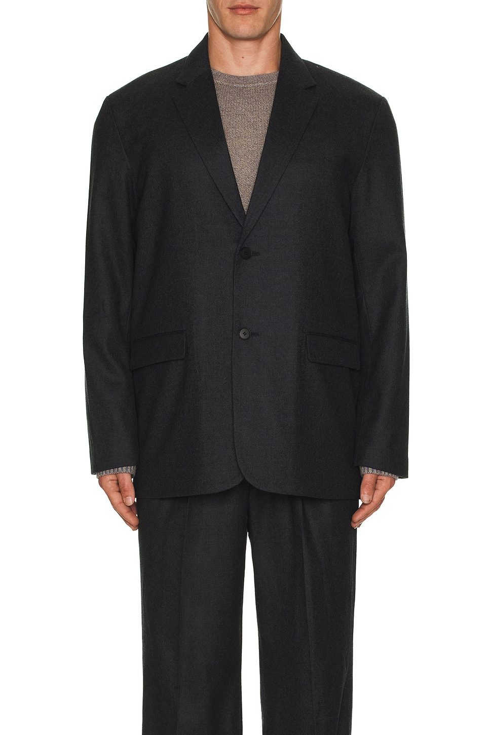 Wool Saxony Tailored Jacket - Thumbnail 3