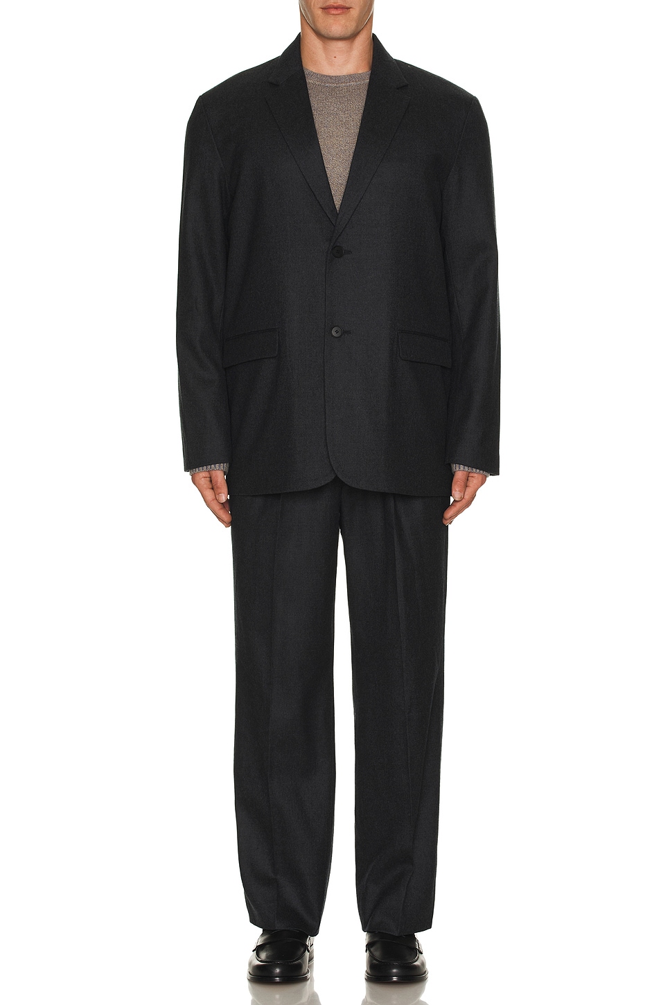 Wool Saxony Tailored Jacket - Thumbnail 4
