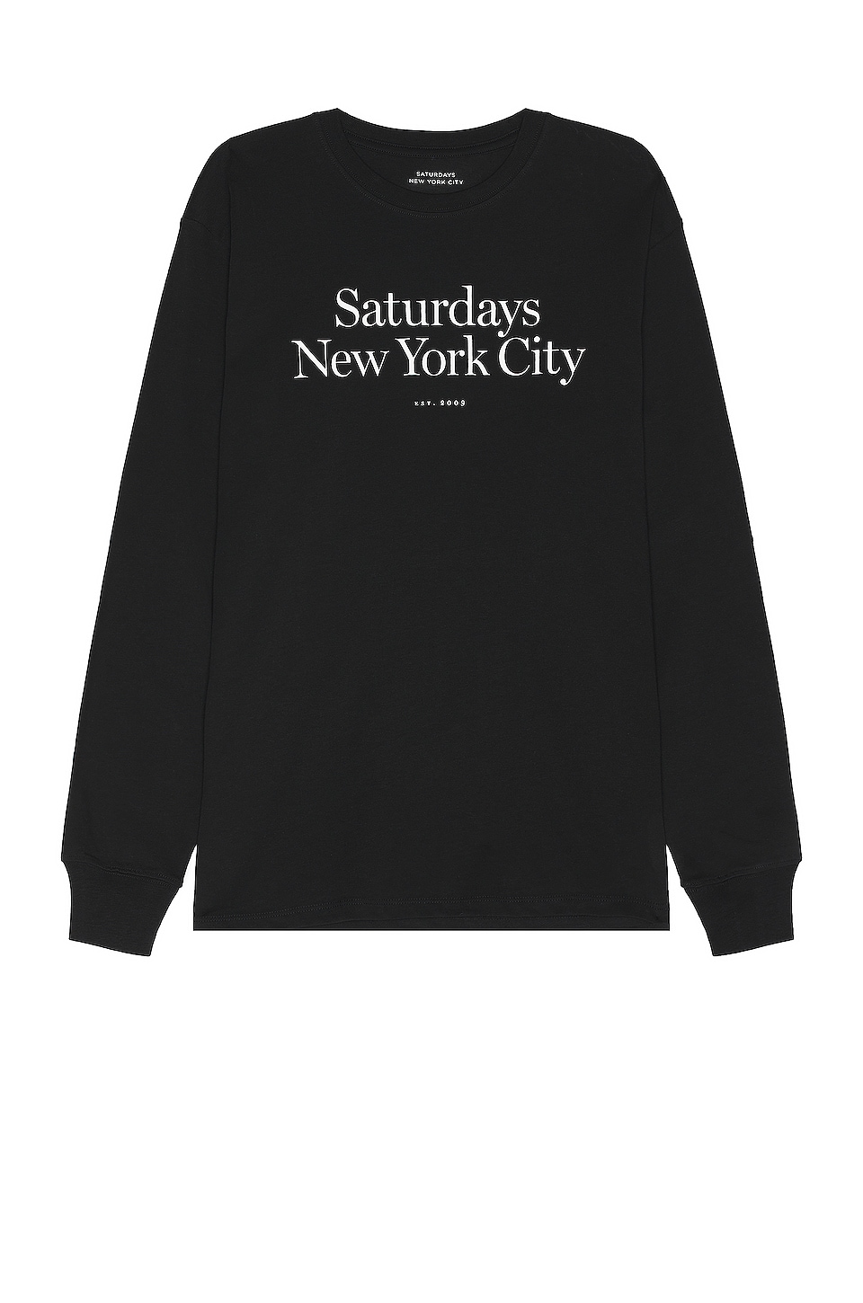 SATURDAYS NYC Miller Standard Long Sleeve Tee in Black | REVOLVE