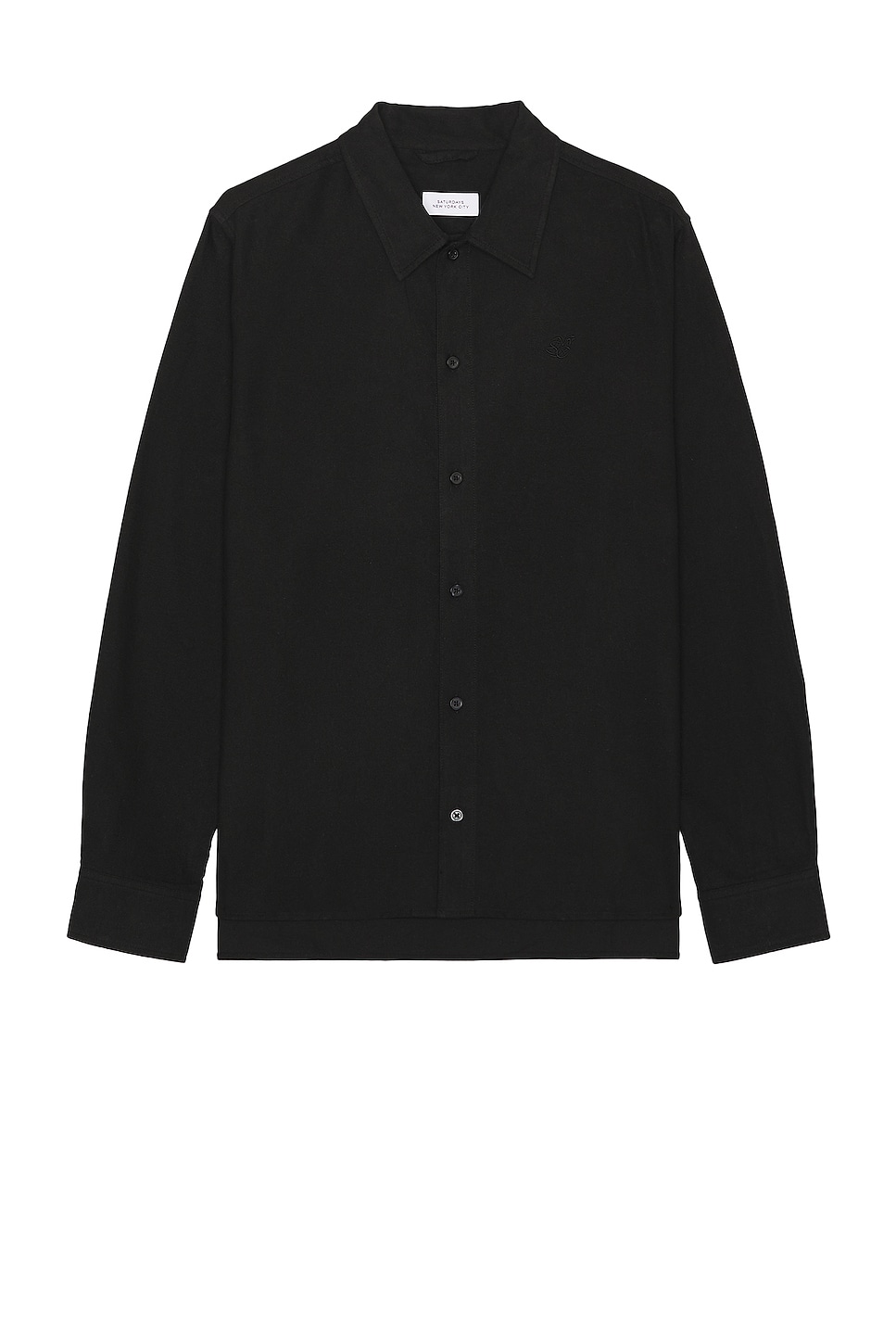 SATURDAYS NYC Broome Flannel Shirt in Black | REVOLVE