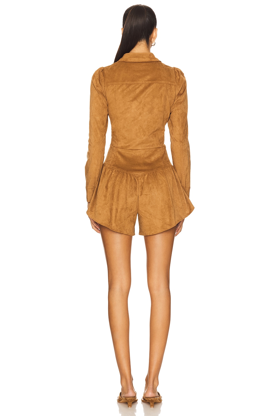 SAYLOR Enid Romper in Taupe | REVOLVE