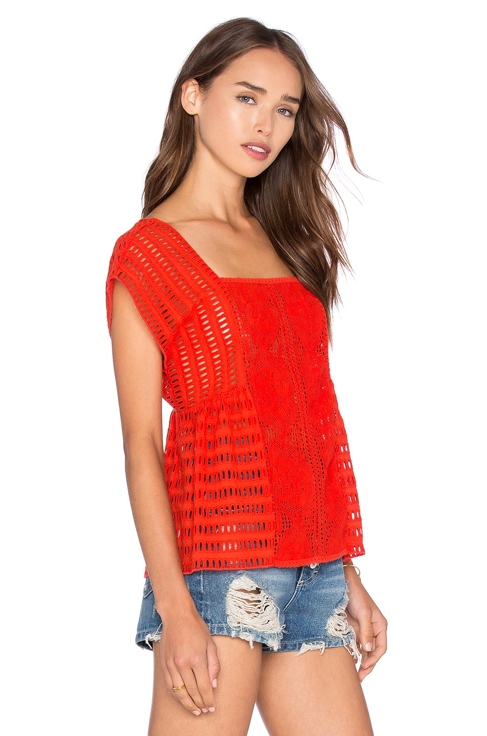 SAYLOR Gala Top in Fire | REVOLVE