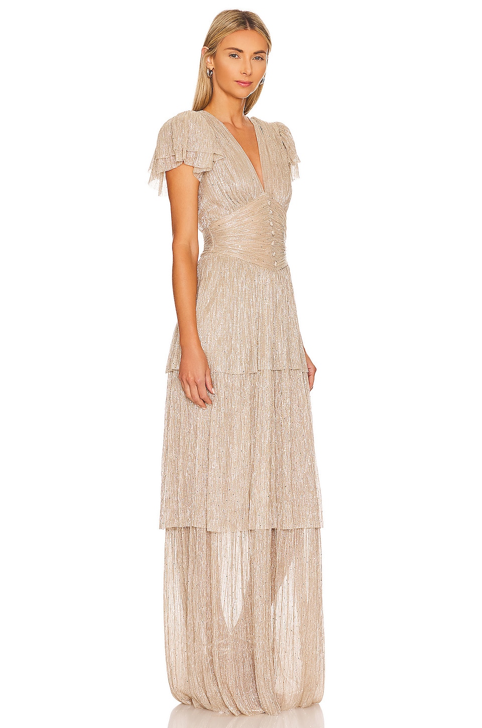 Sabina Musayev Sarah Maxi Dress in Gold