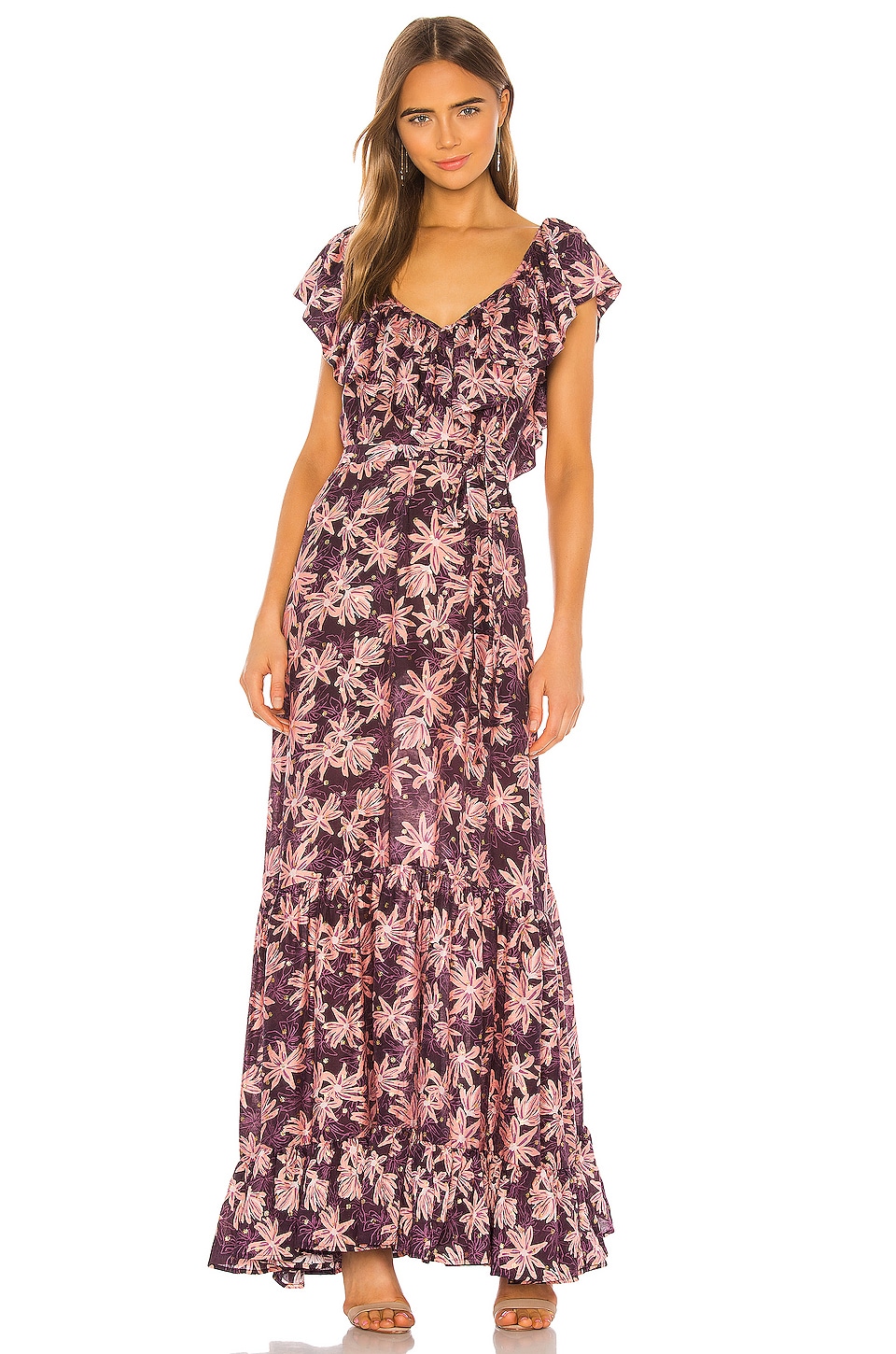 plum floral dress