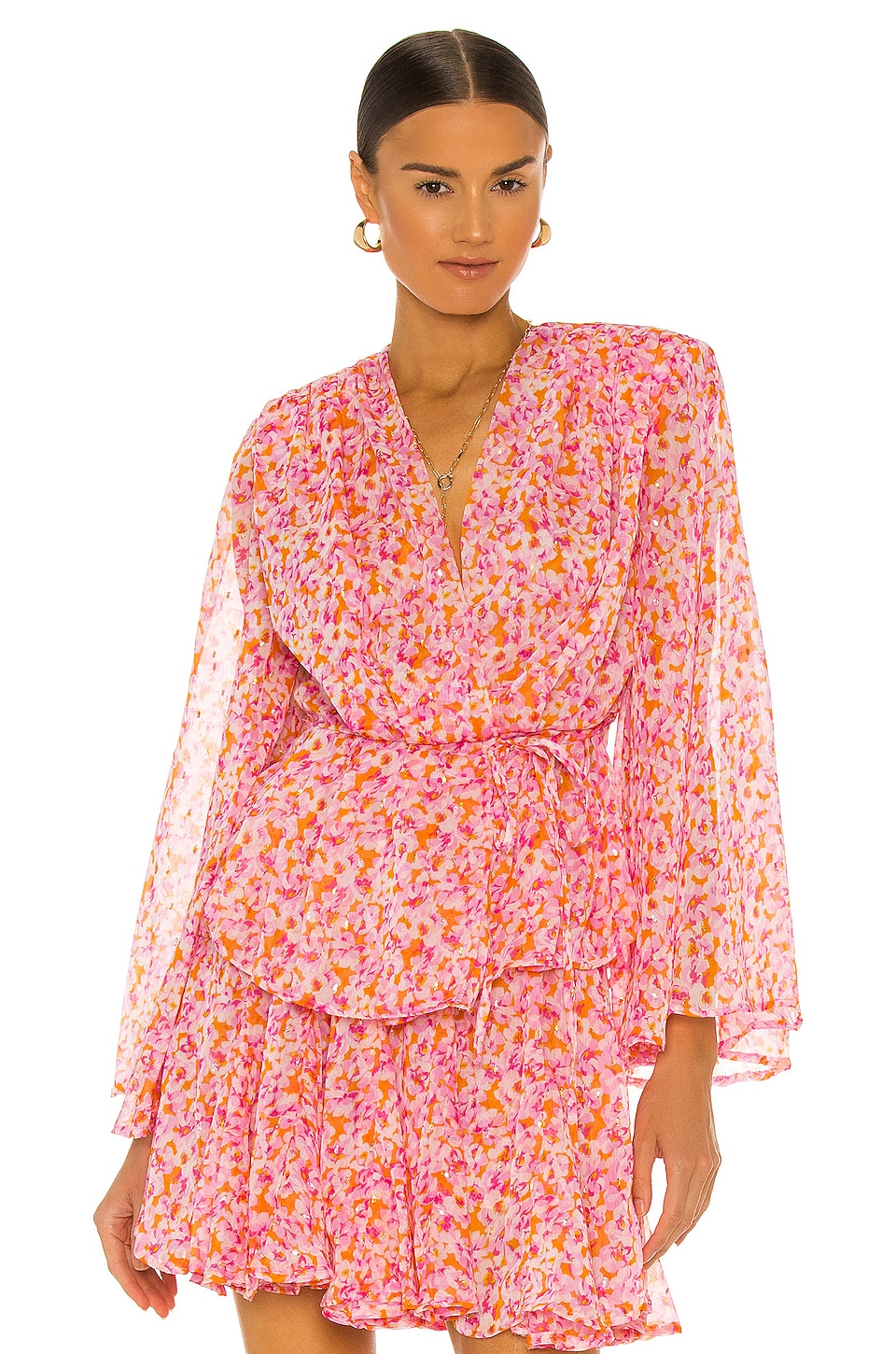 Sabina Musayev Arlene Top in Orange Print