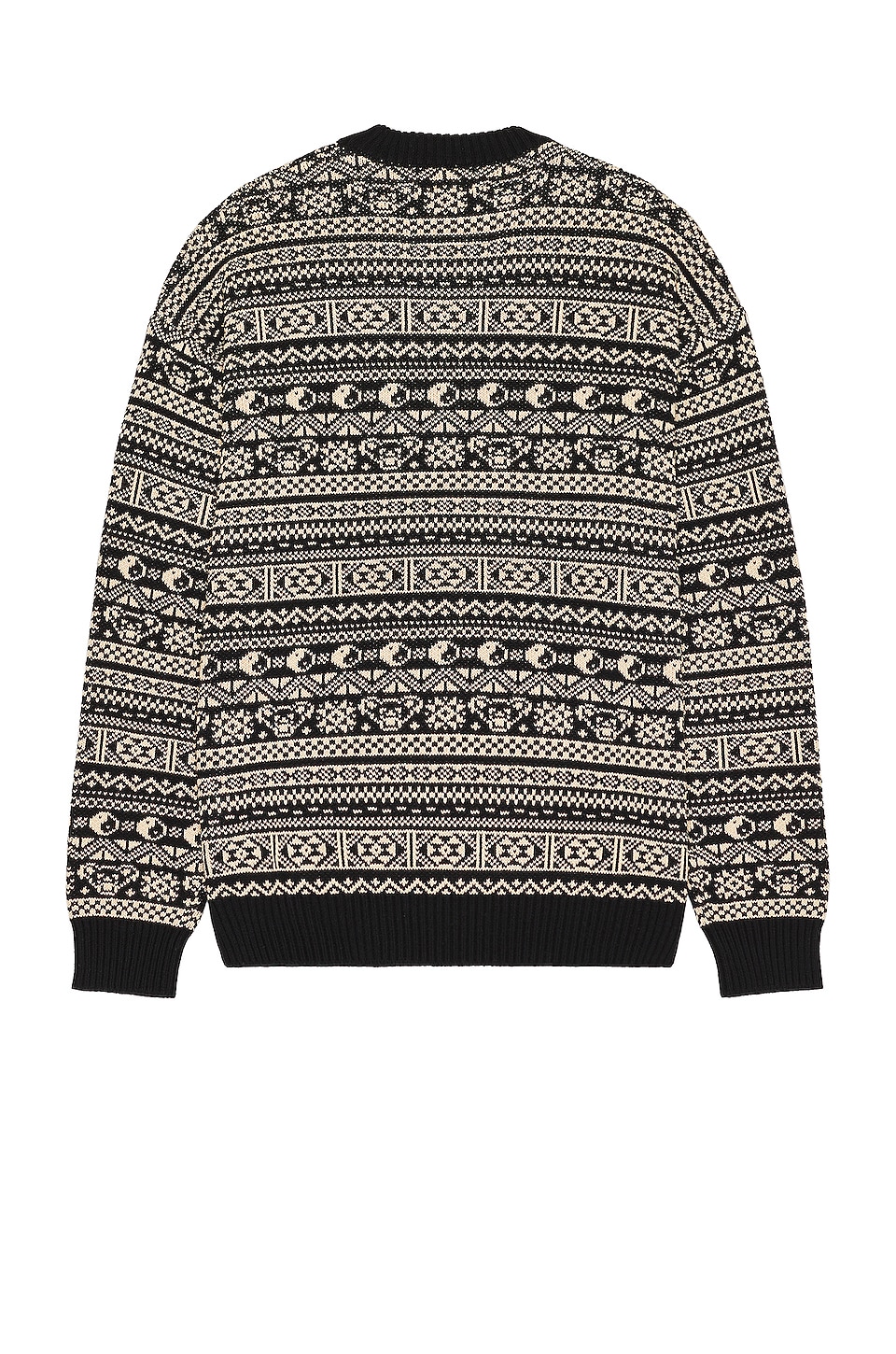 Schott NYC x Grateful Dead Dancing Bear Crewneck Fairisle in Black